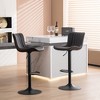 YOUNIKE Leather Upholstered Barstools Set of 2 Modern Adjustable Swivel Counter Height Bar Stools with Backrest 19.09"Wx20.87"Dx(32.68"-42.13")H - 4 of 4