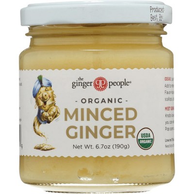 The Ginger People Organic Minced Ginger 6.7 oz Jar.