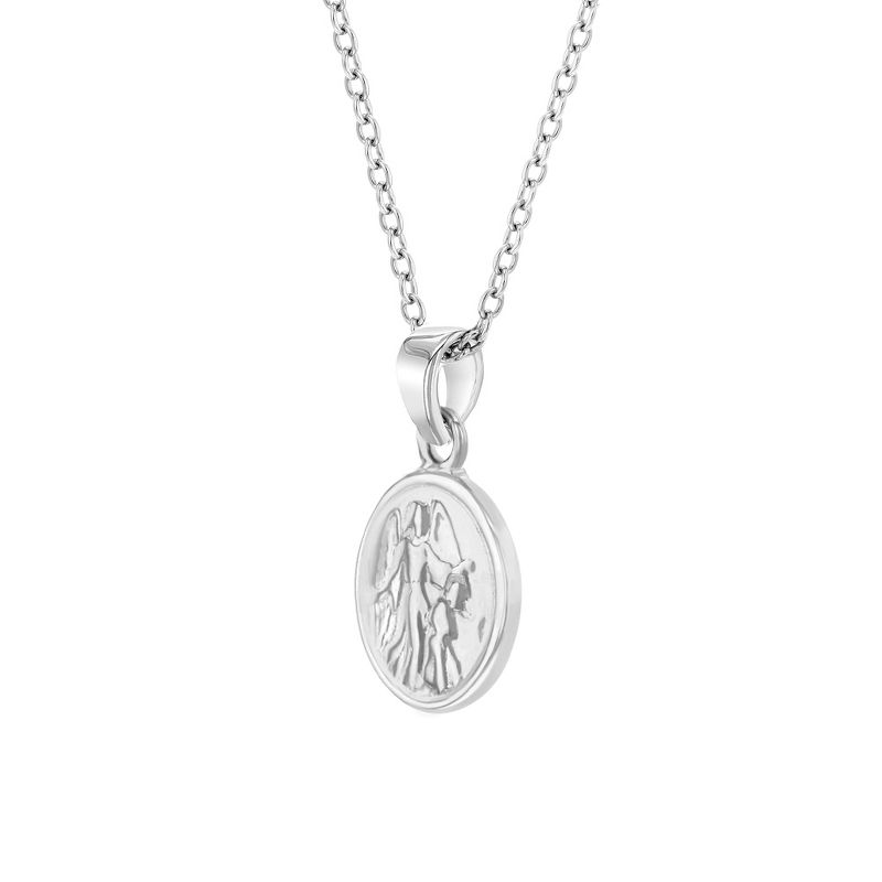 Girls' Guardian Angel Sterling Silver Necklace - In Season Jewelry, 2 of 5