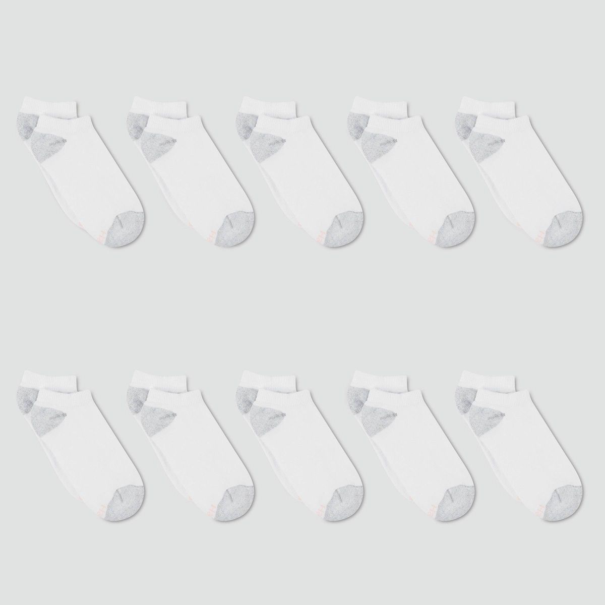 Hanes Women's Extended Size 10pk No Show Socks - 8-12 - thumbnail 2