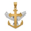 Black Bow Jewelry 14k Two Tone Gold Mariner's Cross & Eagle Pendant, 28 x 35mm - 3 of 4
