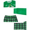 cheibear Christmas Elk Printed Plaid Loungewear Long Sleeve Tops with Pants Family Pajama Set - 4 of 4