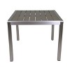 PAGED 70" Dining Table, Modern Kitchen Table with Aluminum Frame, Rectangle Patio Table for Indoor and Outdoor - 3 of 4