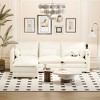 DYHOME Modular Sectional Sofa L Shaped Couch, 3 Seat Sofa Set with Ottoman and Pillows, Chenille Fabric - 2 of 4