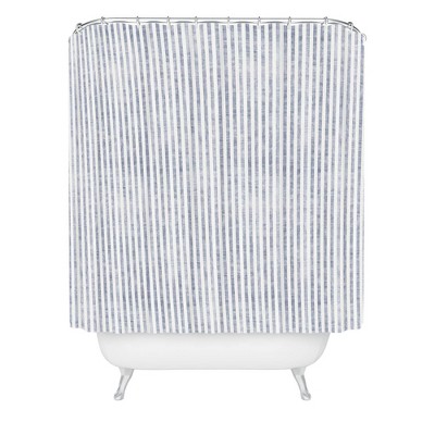Holli Zollinger Aegean Striped Shower Curtain Blue - Deny Designs