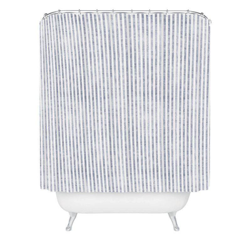 Holli Zollinger Aegean Striped Shower Curtain Blue - Deny Designs, 1 of 5