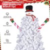 6.5ft White Flocked Snowman Christmas Tree with 140 LED Lights - 4 of 4