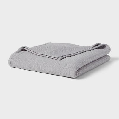 Full/Queen Matelasse Bed Blanket Light Gray - Threshold™