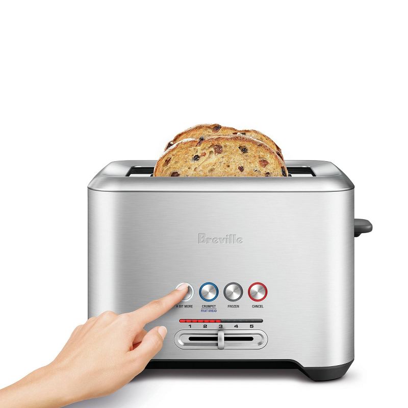 Breville A Bit More 2 Slice Stainless Steel Toaster, 3 of 6