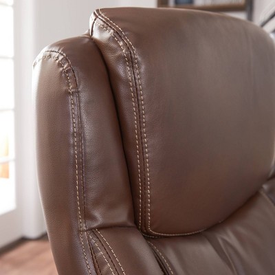 Chestnut Brown High Back Leather Executive Office Chair