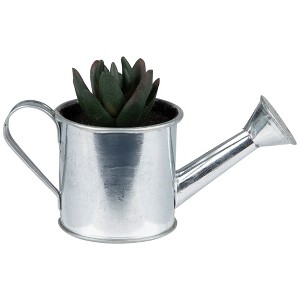Northlight 4" X Pachyveria Succulent in Water Can Artificial Potted Plant - Green/Silver - 1 of 4