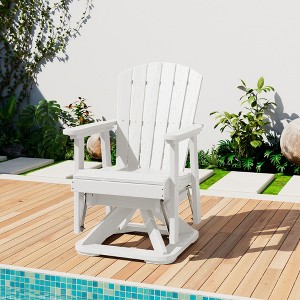 HYLEORY Adirondack Swivel Rocking Glider Chair, HDPE Resin Rocking Glider Chair - 1 of 1