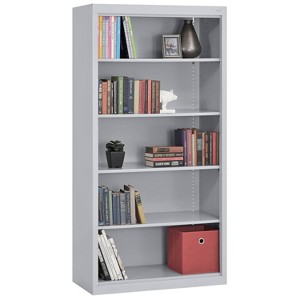 Sandusky Lee 36"Wx18"Dx72"H Welded Bookcase Gray - 1 of 2