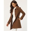INSPIRE CHIC Women's Peter Pan Collar Single Breasted Winter Long Overcoat - 2 of 4