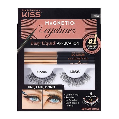 Kiss Magnetic Eyeliner & Fake Eyelashes Kit - Charm - 1 Pair