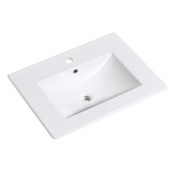 Saint Birch Ceramic Single Bathroom Vanity Top With Sink 1 Hole