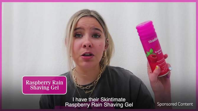 Skintimate Signature Scents Raspberry Rain Women&#39;s Shave Gel Twin Pack - 14oz, 2 of 10, play video
