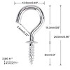 Unique Bargains Metal Home Vinyl Coated Screw-in Cup Ceiling Hooks 50 Pcs - 2 of 4