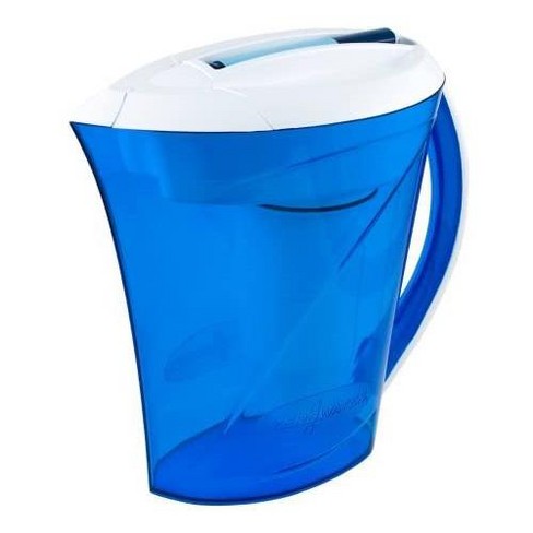 ZeroWater 10-Cup Ready-Pour Pitcher with Free TDS Light Up Indicator, Blue/White