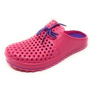 JEFFRICO Womens Clogs Breathable Lightweight Slip On Clogs Comfort Garden Shoes Lace - 1 of 4
