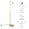 Modway Element Transparent Glass Glass and Metal Floor Lamp - Iron Base, LED Compatible - 2 of 4