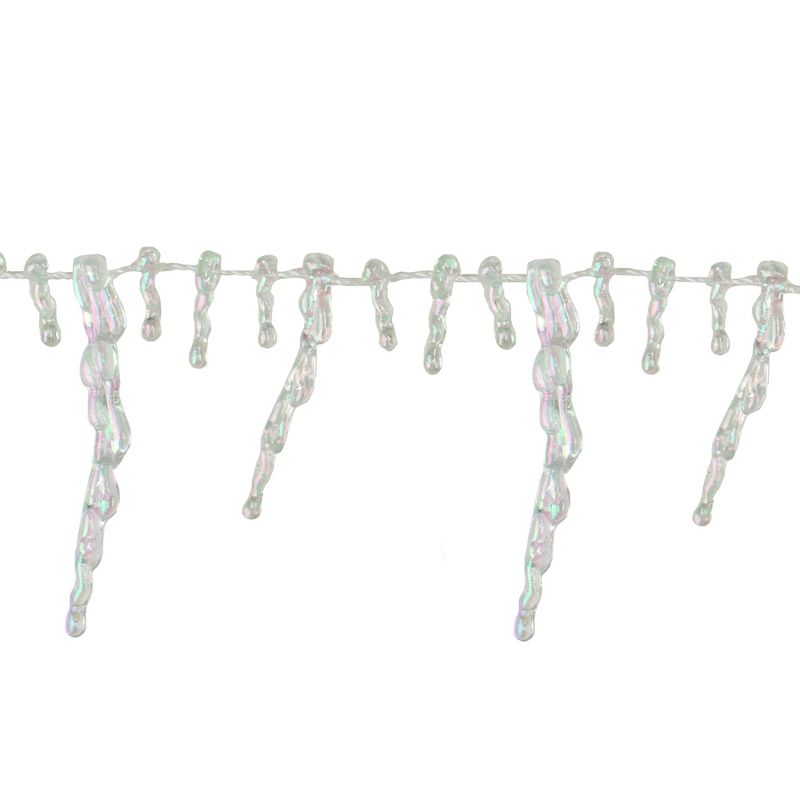 Northlight 8' x 2.5" Clear Iridescent Icicle Beaded Artificial Christmas Garland - Unlit, 1 of 4