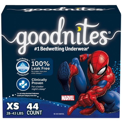 Goodnites Boys' Nighttime Bedwetting Underwear - Xs - 44ct : Target