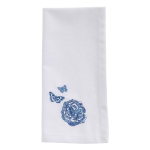 Patricia Heaton Home Blue Florals And Flitters Embroidered Napkin Set of 4 - 1 of 3