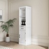 Modular Wine Bar Cabinet Ancona Modular With Storage Shelves With Hutch For Dining Room Showcase Crafts, Books, Wine, Wine Glasses - 4 of 4