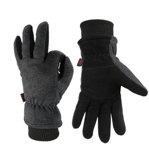 Paaaawaters Winter Gloves -30°F Cold Proof Deerskin Suede Leather Insulated Water-Resistant Windproof Thermal Glove - 1 of 4