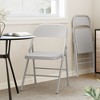 Folding Chairs 4 Pack, Sturdy metal frame supports up to 350 lbs£¬ Portable folding chairs ideal for dining, living, office, and outdoor events. - 3 of 4