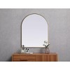 Elegant Lighting Metal Frame Arch Mirror 33x42 Inch in Brass - 4 of 4