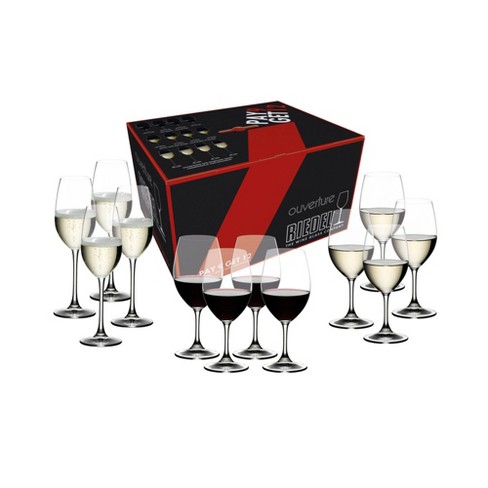 RIEDEL Ouverture Pay 9 Get 12 Wine Glass Set (4 Magnum, 4 White, 4 Champagne)