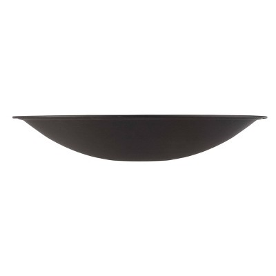 Black Round Metal Fire Pit Bowl for Wood Burning, 24 Inches