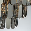 ALOADECOR Dimmable Smoked Crystal Flush Mount Ceiling Light  with Polished Nickel Finish and Stainless Steel Accents for Bedroom - 2 of 4