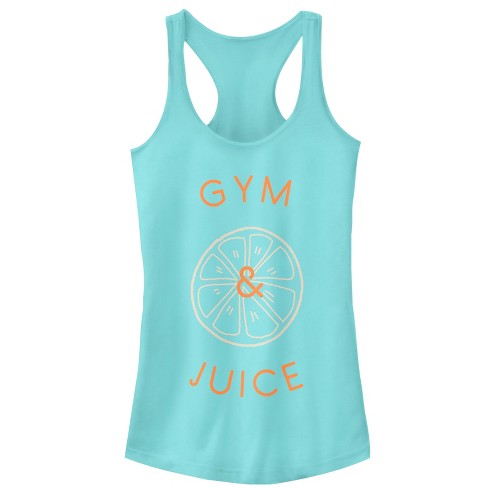 Juniors Womens CHIN UP Gym and Juice Racerback Tank Top - image 1 of 3