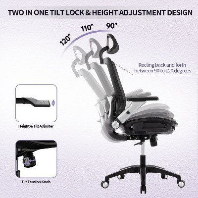 Black Mesh High Back Ergonomic Executive Swivel Chair with Adjustable Arms