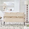 VASIP 53" Modern Velvet Open-Back Loveseat  with 3 Pillows and Metal Legs,Mini Sofa for Living Room,Bedroom,Apartment,Beige - 4 of 4
