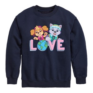 Boys' - Paw Patrol - Love Earth Graphic Long Sleeve Fleece Sweatshirt - 1 of 4