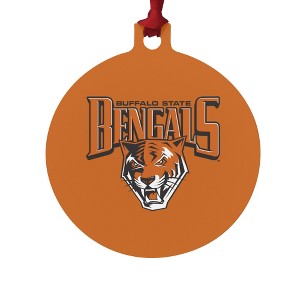 Buffalo State College Primary Logo Aluminum Holiday Christmas Tree Ornament  3.0" (7.6 cm) x 3.37" (8.6 cm) - 1 of 4