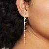 Linear Stone Drop Earrings - Gold - 2 of 3