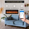 50" Smart Electric Fireplace, Recessed Wall Mounted, with Remote Control, Alexa/Wifi Enabled, Adjustable Flame Color & Speed, 12H Timer, Safety Lock - 4 of 4