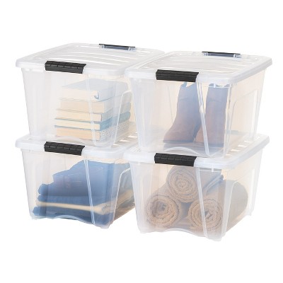 Iris Usa 10pack Medium Clear Plastic Storage Containers With