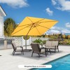 PURPLE LEA Cantilever Patio Umbrella with Base Included Square Umbrella with 360° Rotation and Aluminum Offset Hanging Outdoor Umbrella - 2 of 4