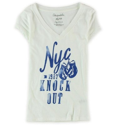 Aeropostale Womens Nyc Knock Out Basic T-Shirt