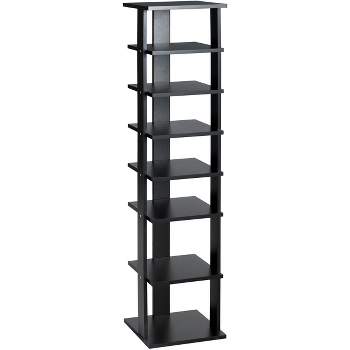 Rustic Brown Double Rows 7-tier Shoe Rack Vertical Entryway Shoe Shelf <div  class=aod_buynow></div>– Inhomelivings