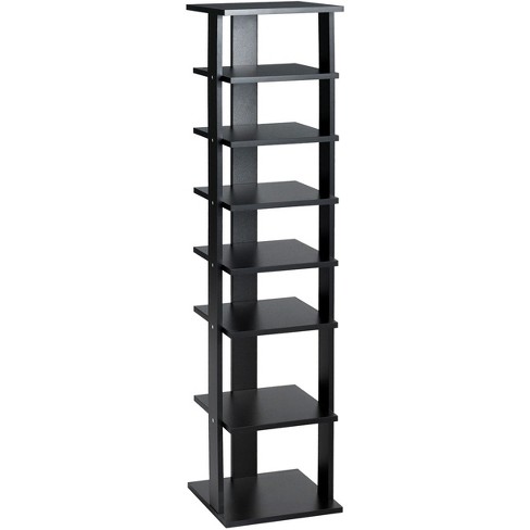 Costway Wooden Shoes Storage Stand 7 Tiers Shoe Rack Organizer Multi-shoe  Rack Shoebox Black : Target