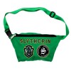 The Wizarding World of Harry Potter Bag, Fanny Pack Slytherin Patches Embroidered Green, Canvas - 3 of 4