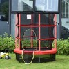 VYNXARIA 5FT Red Kids Trampoline with Safety Enclosure & Springless Design - 4 of 4