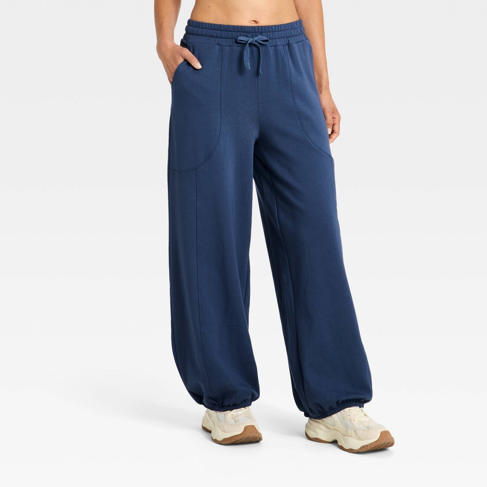 Women's Active Lightweight Fleece Balloon Leg Jogger Pants - JoyLab™ Blue XL